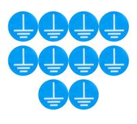 Gadpiparty 10 Pezzi Etichette Adesive Simbolo Terra per Messa Terra Decalcomanie Resistenti per Pannelli Elettrici e Macchinari Industriali Adesivi di Sicurezza Facili da Applicare per