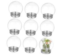 Gadpiparty 10 Pezzi Palline di Natale Trasparenti con Coperchio in Alluminio Contenitori Multiuso per Caramelle Decorazioni Wedding Favor e DIY Globo di Neve Vuoto