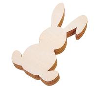 Gadpiparty 10 pezzi Sagome Legno Coniglio Pasquale per Fai da Te Ritagli Solid Wood Boards per Decorazioni e Pittura Forme DIY Portatili e Facili da Usare per Famiglia