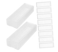 Gadpiparty 10 pezzi Scatola Plastica Trasparente Porta Vetrini Microscopio Custodia Protettiva Posizioni per Biologia e Patologia Contenitore Laboratorio per Trasporto Sicuro di Diapositive