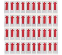 Gadpiparty 100 Etichette Adesive Freccia Rossa per Sigillare Sacchi della Spazzatura, Adesivi Autoadesivi Trasparenti 60x25mm per Pellicole Protettive e Auto, Sigilli Resistenti per Ufficio