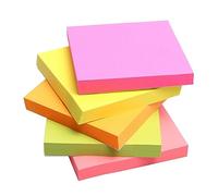 Gadpiparty 100 fogli Foglietti Adesivi Colorati Adatti per Ufficio e Studio Rimovibili e Pratici per Veloci Colore Casuale Colore Casuale