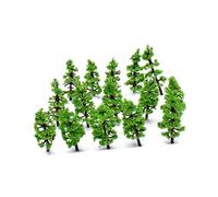 Gadpiparty 100 Pezzi Costruire Tree modello colore Natale abete Paesaggio cedro Progetto di giocattoli Mini alberi per decorazioni da tavola Alberi per lo scenario dei treni plastica Verde