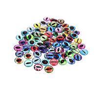 Gadpiparty 100 Pezzi di Accessori per Occhi in Gioielli Colorati per Occhi Perline Numeriche Gemme Semicircolari Design Fatto A Mano Occhi Finti in Occhi in per