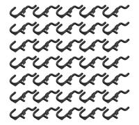 Gadpiparty 100 Pezzi Ganci per Pannelli Forati Distanza Ganci in Plastica Nera Regolabili per Organizzazione Utensili Cucina Garage Laboratorio