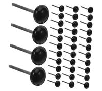 Gadpiparty 100 Pezzi Occhi di Vetro Rotondi Neri per Cucito e Panno Ago Occhi Sicuri per Animali di Peluche e Creazioni DIY Effetto Realistico e Resistente per Artigianato