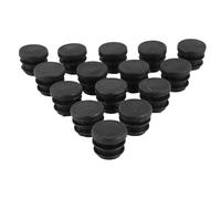 Gadpiparty 100 Pezzi Tappi per Gambe di Mobili Rotondi in Plastica Nera da 16 Mm, Tappi Terminali per Tubi, Inserti Protettivi per Mobili e Sedie, Antiscivolo e Anti-polvere per Pavimenti