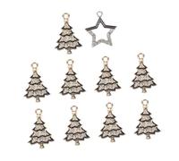 Gadpiparty 10pezzi Ciondoli Natalizi in Lega Ciondoli Per Alberi Di Natale Fai Da Te Per Gioielleria e Decorazioni Di Festività