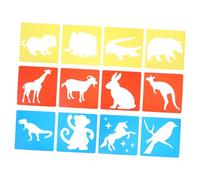 Gadpiparty 12 Fogli Stencil Per Ritagliare Animali Kit Stencil Per Che Consentono Mettere A Forme Riutilizzabili Per In Età Prescolare Animali
