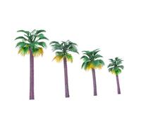Gadpiparty 12 pezzi Alberi di Cocco in Plastica per Diorama Verde Modelli di Piante per Paesaggi Miniatura Accessori Scenografici per Tavolo di Sabbia e Micro Paesaggi DIY con Dimensioni