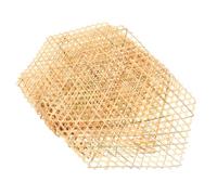 Gadpiparty 12 Pezzi Tappetino in Bambù Tovaglietta di Bambù Intrecciata a Mano Beige, Singolo Lato 10/11 Fori, per Fritti e Vaporiera, Decorazione Tavolo, Regalo un Amico