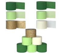 Gadpiparty 12rotoli Carta Crespa Colorata Verde Avocado per Decorazioni Feste Shower Matrimoni Compleanni e Lavori Artigianali Stelle Filanti Verdi e Carta da