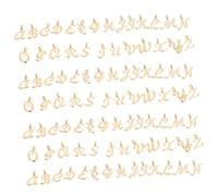 Gadpiparty 156 Pezzi Ciondolo Accessorio Lettera Fascino Delle Lettere Iniziale Ciondoli Alfabetici Per La Creazione Di Gioielli Alfabeto Braccialetti Di Fascino Massa Colorato Metallo Golden