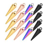 Gadpiparty 16 Pezzi Ciondolo gotico fabbricazione collana delicati gioielli a cono pendenti a cono unisex fascino pendente da donna catena cono-clavicola Acciaio inossidabile