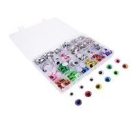 Gadpiparty 1680 Pezzi Occhi Colorati Varie Dimensioni per Progetti Te Espressioni Creative e Decorazioni Manuali