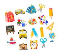 Gadpiparty 18 Pezzi Decorazioni per Ritorno a Scuola in Carta Ciondoli Decorativi da Appendere per Festa Scolastica Ornamenti per Alberi e Pareti per Accoglienza e Festa di Benvenuto