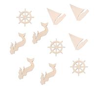 Gadpiparty 18 Pollici Sagome Legno Non Verniciate Mare per Decorazioni Fai da Te Accessori Creativi per Feste Compleanni e Natale Forme Uniche Sirena Timone e Vela