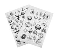 Gadpiparty 2 Fogli Materiale da Ricamo attaccare e Cucire Modello di Ricamo Kit Lavabile Lavaggio Gli Adesivi Ricamati lavano Via Ricamo di Abbigliamento Carta solubile in Acqua Black