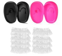 Gadpiparty 2 Paia Copriorecchie in Silicone Trasparente, Taglia | Saloni e Barberia, Apertura Elastica Morbida, Uso Multifunzione, Adatti a Donne e Uomini