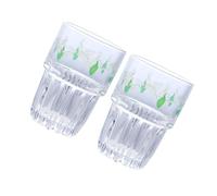 Gadpiparty 2 pezzi Bicchieri Trasparenti da Forma di Fiore di Mughetto Tazza da Bere Versatile per Caffè Succo e Acqua Capacità Design Fresco e Romantico per Casa e Bar