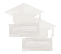 Gadpiparty 2 Pezzi Carta per Cappelli del Dottore Sublimazione della Scheda Moneta di Laurea Vuoto Carte Bianche Bianche Carte Semplici Carta di Carta Carte Porta Soldi Bianca Plastica