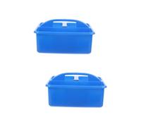 Gadpiparty 2 Pezzi Cestino della cartoleria di stoccaggio mestiere bidone bagno utensili attrezzo multifunzione organizzatore di pittura organizzatore di stoccaggio artigianale plastica Blu