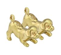 Gadpiparty 2 Pezzi Ciondolo a Catena Chiave Animale Domestico Medaglietta Di Riconoscimento Di Grandi Dimensioni Tag Del Cane Cani Fascino Del Chiavi Ciondolo Cane Decorativo D'oro Ottone