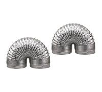 Gadpiparty 2 Pezzi Di Rivestimento in Lamina Per Condotto Di Sfiato Dellasciugatrice Tubo Flessibile Di Scarico Da 1 5 M Per Ventilazione Facile Da Installare Argento 170 Mm