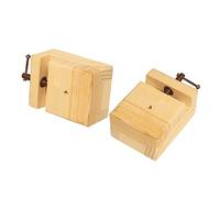 Gadpiparty 2 Pezzi Dispositivo di Legno in Legno Massiccio inciso Lavoro di Legno calcolo attrezzo Tiglio Abete Cina Naturale Pino Letto Timbro Strumento Artigianale Strumento di Tenuta bambù