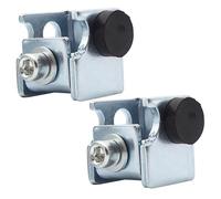 Gadpiparty 2 pezzi Fermaporta Automatico per Porta Scorrevole Esterna Stopper in Acciaio Zincato Antiruggine con Sezione Rinforzata Limitatore Movimento per Porte Automatiche di Fabbrica e