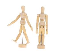 Gadpiparty 2 Pezzi Manichini Artistici in Legno con Flessibili per e Pittura Modelli Umani Articolati per Studio e Decorazione