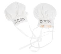 Gadpiparty 2 Pezzi Miniature Chef Hats For Dolls Elastic Ribbon Styles Cute Cooking Caps For Stuffed Animals Dollhouse Kitchen Accessories Role Play Dress-up