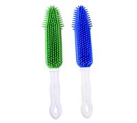 Gadpiparty 2 pezzi Spazzola in Silicone per Animali Pettine Massaggiante per Cani e Gatti Rimuovi Pelo Sciolto Elimina Noduli e Polvere Materiale Durevole e Sicuro per Colore Colore Casuale