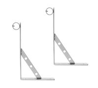 Gadpiparty 2 Pezzi Staffa Resistente Bastone Inossidabile per Armadio in e Argento, Supporto Triangolare alla Corrosione, Montaggio Laterale Decorazione Casa e Lavanderia