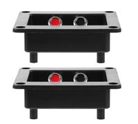 Gadpiparty 2 Pezzi Terminali Altoparlante per Subwoofer Connessioni a Molla, Materiale Abs e Lega, Nero, Facile da Installare per Sistemi Audio Fai-da-te e Palchi