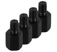 Gadpiparty 2 Set Adattatore Viti per Specchietto Retrovisore Moto Nero 8-10mm Filettatura e Destra in Metallo per Maggiore Visibilità e Sicurezza