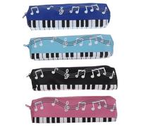 Gadpiparty 2 Set Astuccio Marsupio Materiale Scolastico Di Musica Pianura Astucci A Tema Musicale Matita Sacchetto Della Penna Degli Studenti Custodia Per Matite Panno Oxford 4 Pezzi * 2