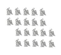 Gadpiparty 2 Set Ciondolo Angelo Ciondolo Bambina Accessori Per Gioielli Ciondolo Di Argento Ciondolo Angioletto Ciondolo Di Preghiera Silver Lega 50 Pezzi*2