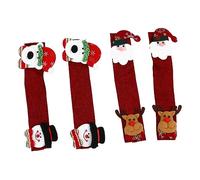 Gadpiparty 2 Set Guanti Per Maneggiare Il Frigorifero Coperture Per Manico Cappa Aspirante Per Microonde Copriporta Frigo Natalizio Cucina Rack A Microonde Bidone Biancheria Rosso 4 Pezzi*2