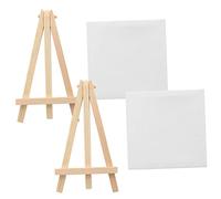 Gadpiparty 2 Set Mini Cavalletti Decorativi per Tela Struttura Stabile per Pittura Ad Olio e Kit Fai da Te per Studenti Accessori per Casa e Ufficio