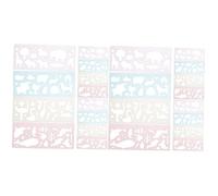 Gadpiparty 2 Set Pannello di Vernice in Plastica Stencil per La Pittura di Animali Stencil per Pittura in Plastica Strumenti per I Che Dipingono Pp 12 Pezzi * 2