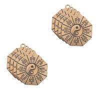 Gadpiparty 2 Set Portachiavi Bagua Assortito Ciondolo Ciondoli Per La Lavorazione Incantesimi Di Portachiavi Arredamento A Tema Cultura Cinese Ottone 4 Pezzi*2
