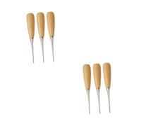Gadpiparty 2 Set Punteruoli per Cucito con Strumenti per Lavorazione del Cuoio E Accessori per per Cucitura E Riparazioni DIY 3 Pezzi*2