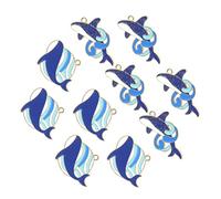 Gadpiparty 2 Set Pz Ciondoli Portachiavi Forma Balena E Decorazioni Bracciale Diy Colorate E Resistenti Pendenti Per Gioielli E Accessori Creativi 10 Pezzi * 2