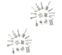 Gadpiparty 2 Set Serie Musicale Accessori Violino Chitarra Note Strumenti Musicali Carini Gioielli Fai Da Te Fatti A Mano Piccoli Ciondoli Ciondolo Decorativo Per Strumento Ciondoli 15 pezzi*2