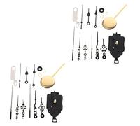 Gadpiparty 2 Set Set Movimento Orologio a Pendolo Meccanismo Analogico Kit Orologio Meccanismi Movimento Dell'orologio al Quarzo Parti di Orologio Macchina Dell'orologio Nero Plastica