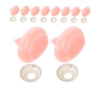 Gadpiparty 20 Pezzi Accessori per Il Naso di Maiale Peluche Ripieni Occhi della Bambola Occhi di Sicurezza per Animali Imbalsamati Occhi per Animali all'Uncinetto Rosa Plastica