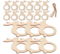 Gadpiparty 20 Pezzi Anelli Portatovagliolo Pasquali in Legno Forma di Coniglio Decorazioni Tavola Primaverili per Feste e Cene Adornamenti Rustici Eleganti per Eventi e Banchetti