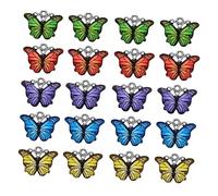 Gadpiparty 20 Pezzi Charm Pendants Farfalle Colorate per Creazioni Diy Accessori per Collane Bracciali Portachiavi e Progetti Creativi