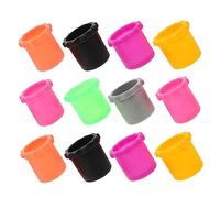 Gadpiparty 20 Pezzi Copertura Inferiore del Microfono in Silicone Manicotto Inferiore per Protezione da Urti della Asta del Microfono Manicotto Anti-rotolamento